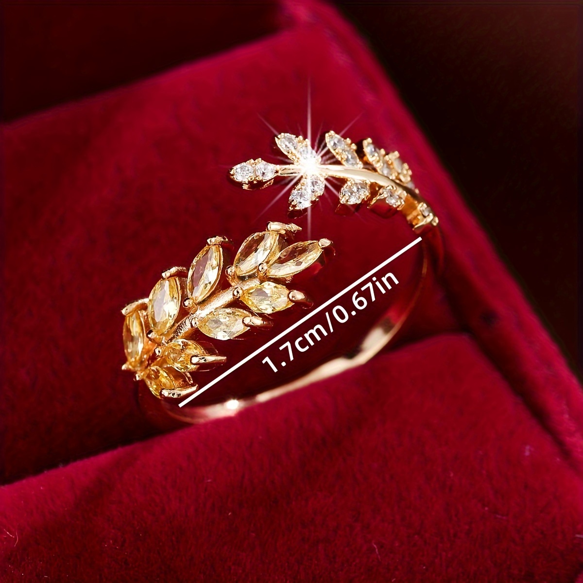 Women's Elegant Wheat Ear Design Ring, Pastoral Style