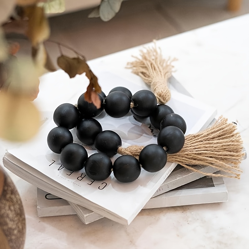 oversized wooden loose beads diameter log black white three Temu