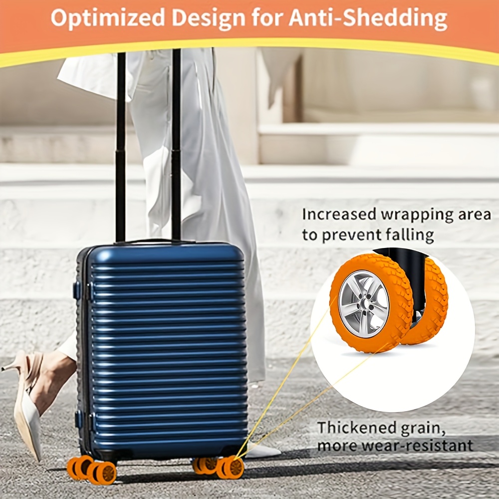 8pcs Heavy Duty Luggage Wheel Covers for Travel
