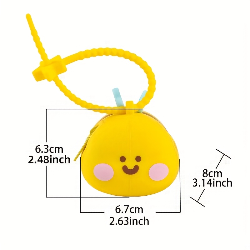3d Cartoon Soft Silicone Bee Purse Bag For Inner Bag Fashion Trendy Inner Storage Bag