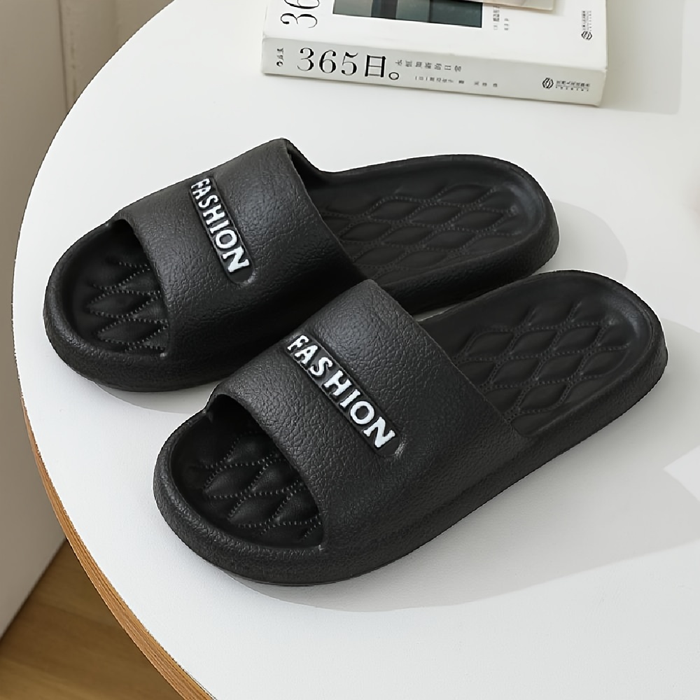 TEMU Unisex -on Slides, Non- Slippers, Eva , Toe, , Pattern, /summer, And Leisure Use