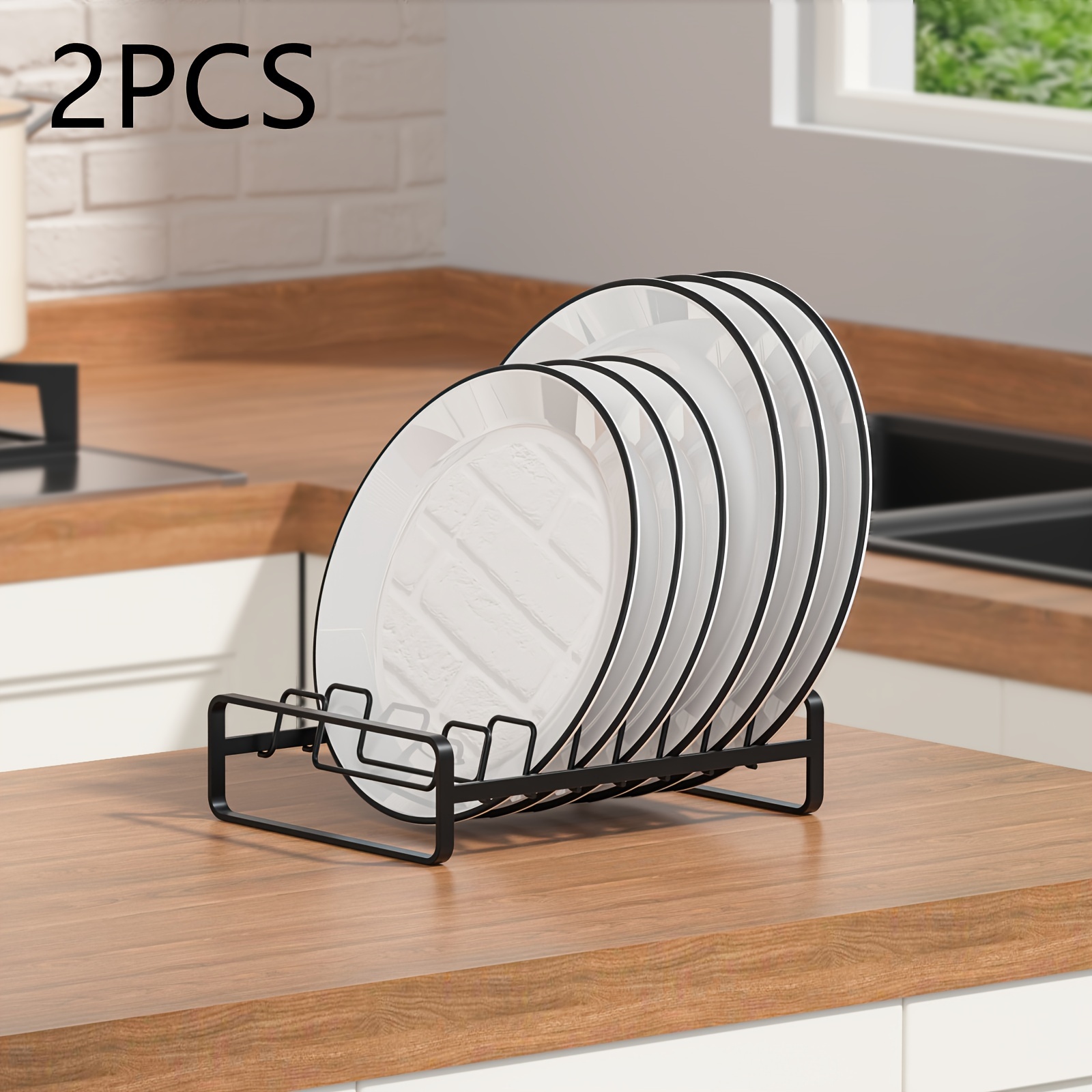 metal plate dish organizer racks upright cabinet Temu