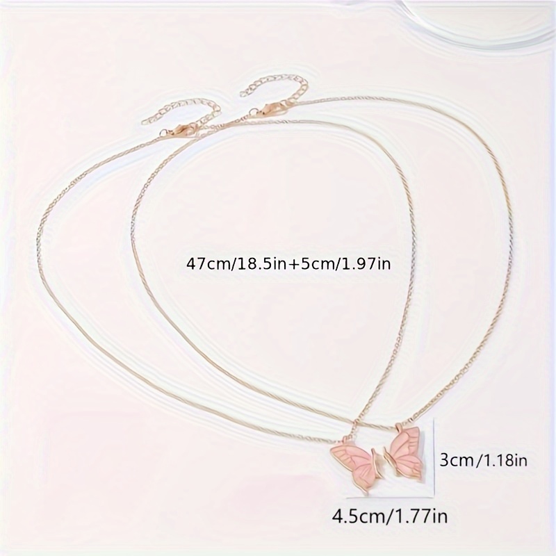 2pcs Butterfly Necklace Jewelry Set — Perfect Gift