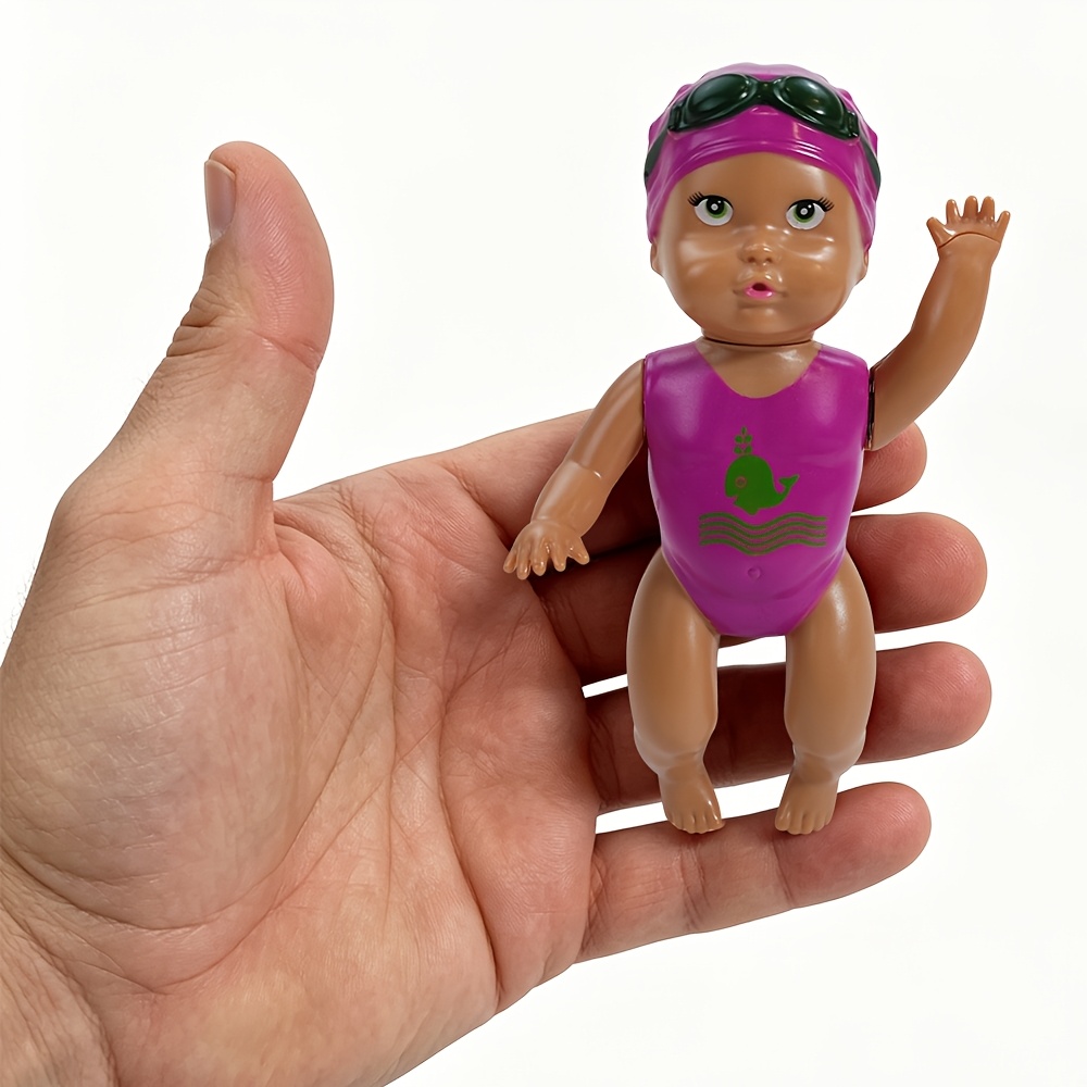 Interactive Wind-Up Swimming Doll for Bath Time