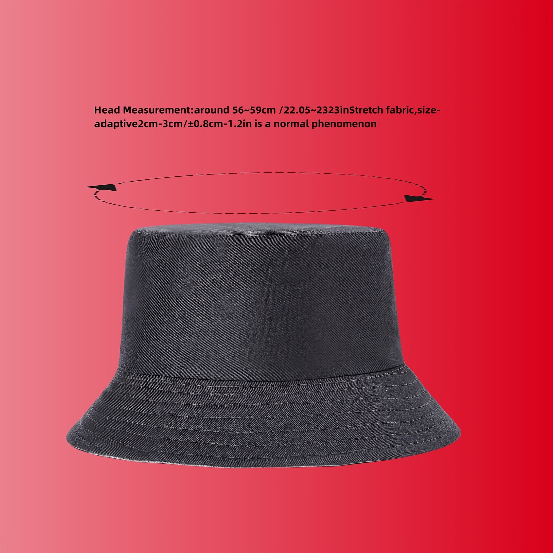 5pcs Custom Logo Double-Sided Bucket Hats