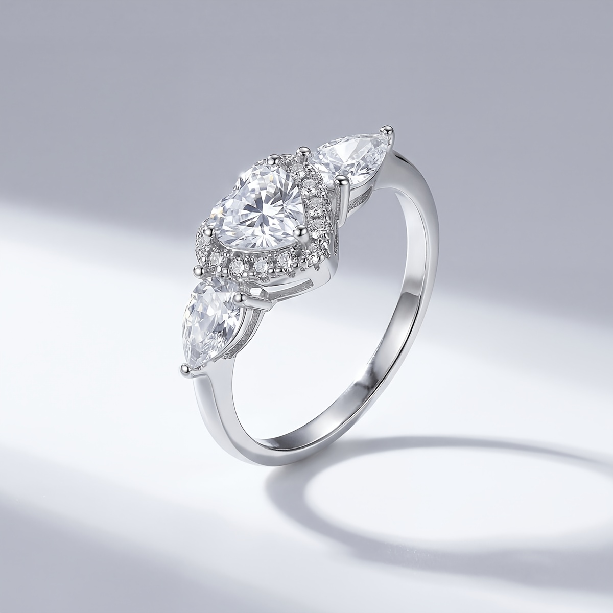 Women's Heart Ring, Exquisite Retro Design