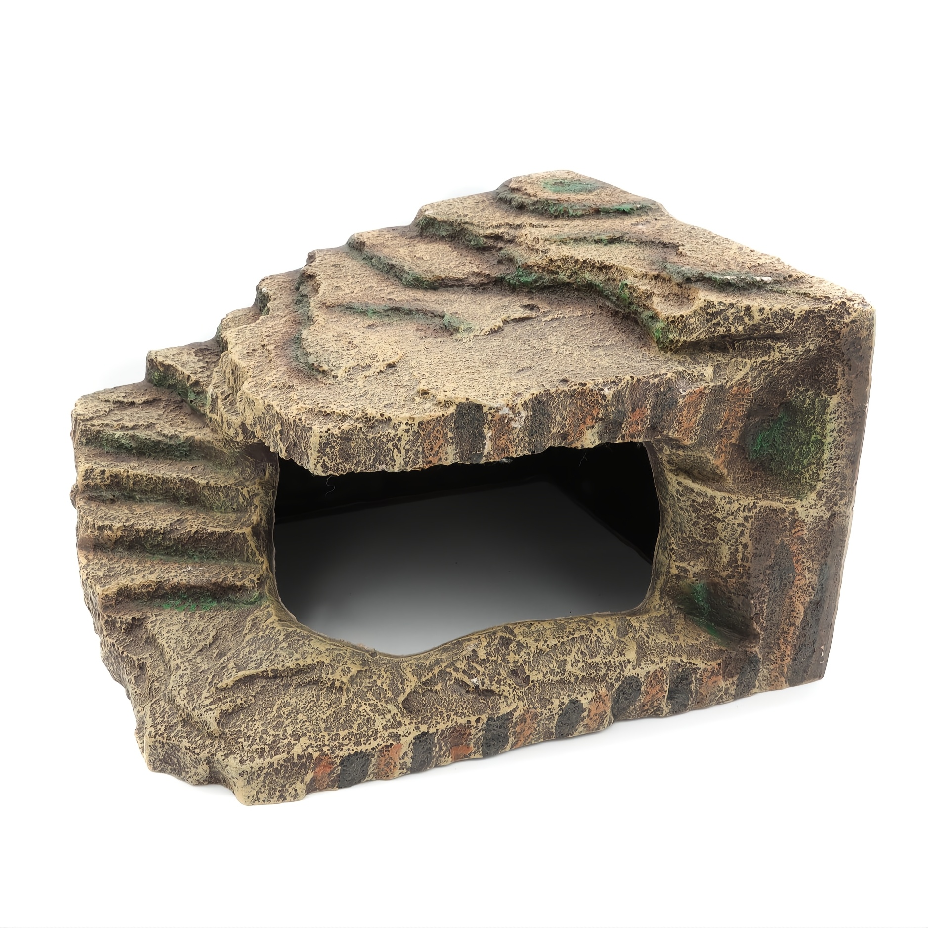 

1pc Art Large Resin Shelter, Decorative Aquarium And Glass Accessory, Abs Material, Ideal For Lizards, Frogs,