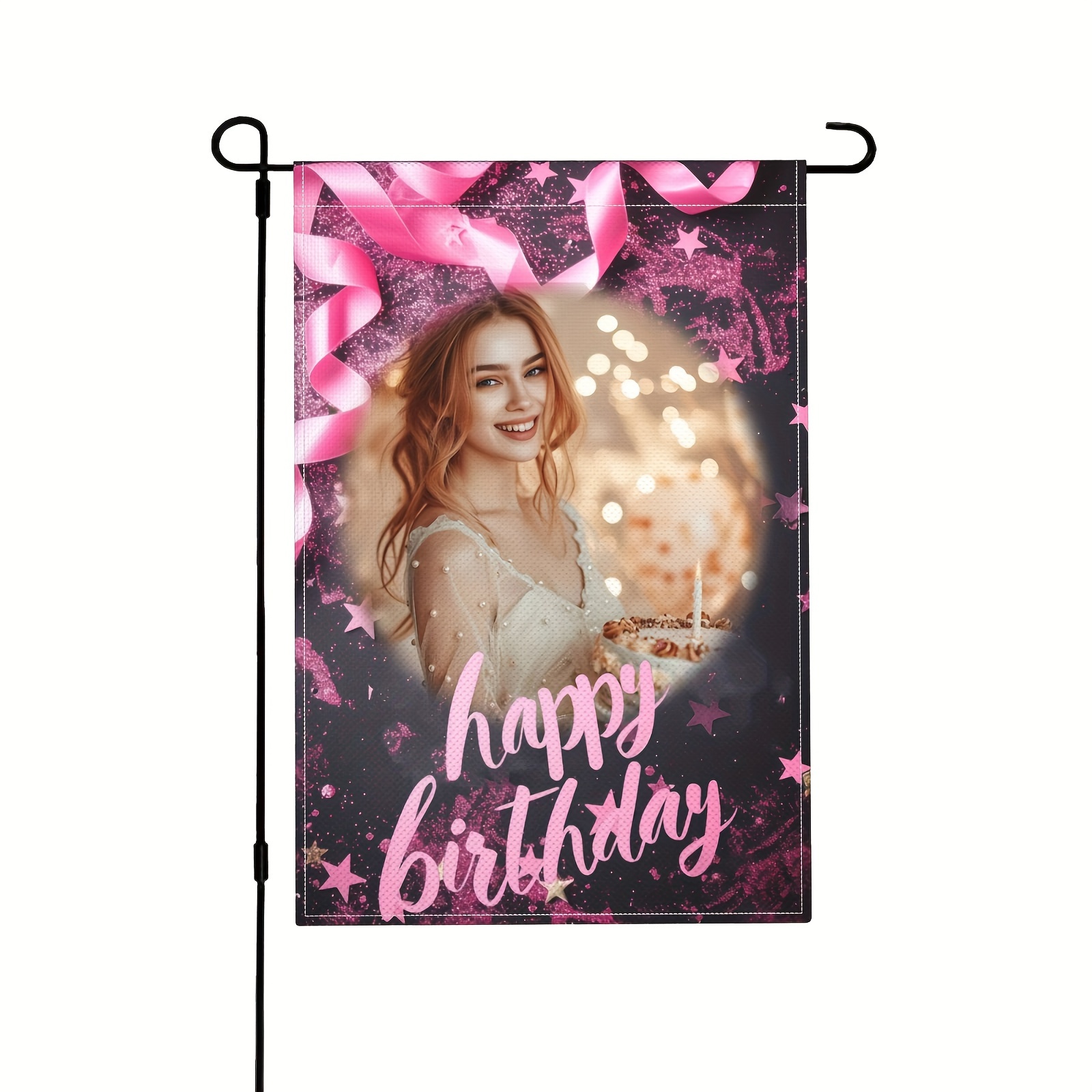 Personalized Garden Flag - Custom , Pink Porch Banner For , Perfect Outdoor Decor For 's Celebrations