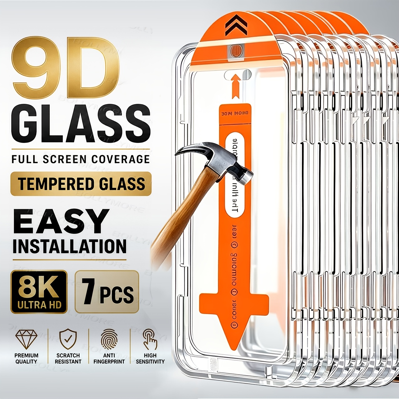 TEMU 7 protectores de pantalla de vidrio templado Ultra HD para iPhone 18 Pro Max/18 Pro/17/16/15/14/13/12/11/17 Pro Max/17
