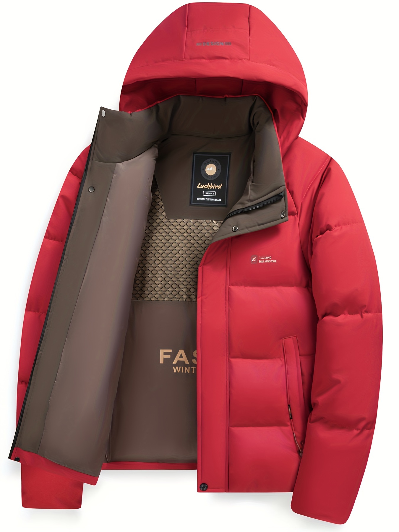 chaqueta de invierno para hombre con capucha - chaqueta casual de negocios,    , bolsillos con cremallera,   de poliéster,   no elástico para  , exteriores y   frío   - ropa exterior formal y casual, abrigos de invierno, ropa de exterior, diseño elegante, construcción  , profesionales de  , ropa de  , moda exterior, construcción   calidad,   profesional 8