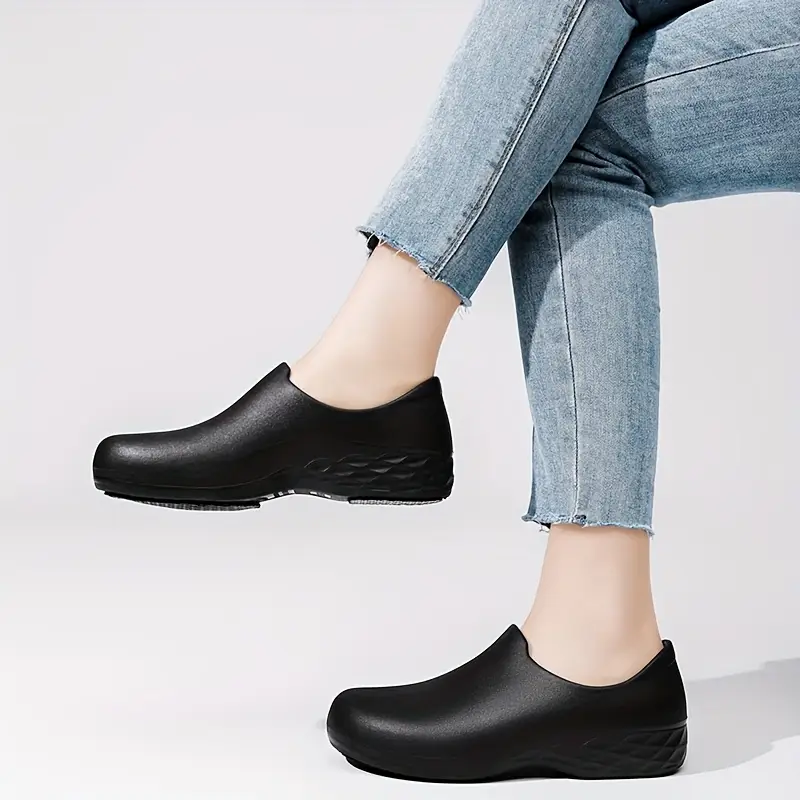 Non Slip Shoes Water Resistant Work Shoes Women's Genuine Grip Women's 410 Slip On Shoe Wide Black Non Slip Shoes Water Resistant Work Shoes Women's Genuine Grip Women's 410 Slip On Shoe Wide Black