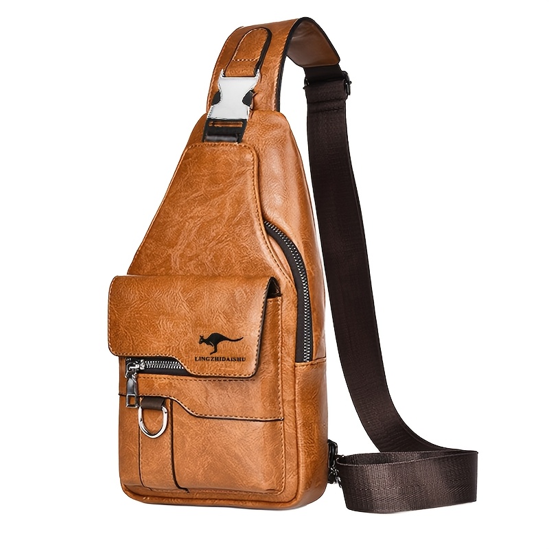 TEMU New Wear-resistant Men's Crossbody Bags, Handbags, Shoulder Bags, And Chest Bags, Made Of Durable Fabric, With Large Capacity And Easy To Carry.