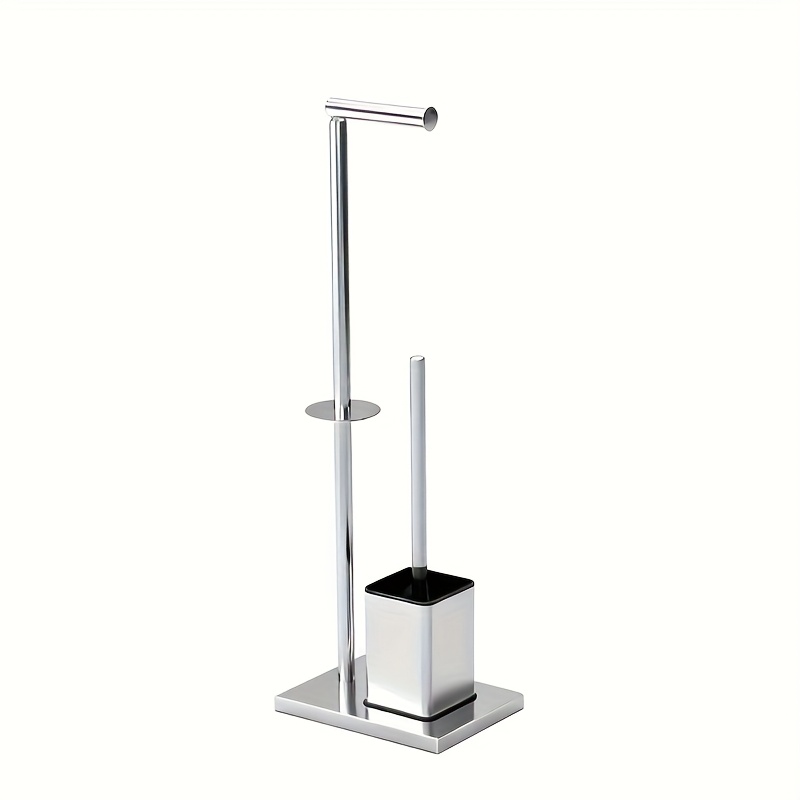 toilet paper holder bathroom freestanding toilet brush toilet paper holder stainless   roll paper holder toilet paper storage rack with brush head
