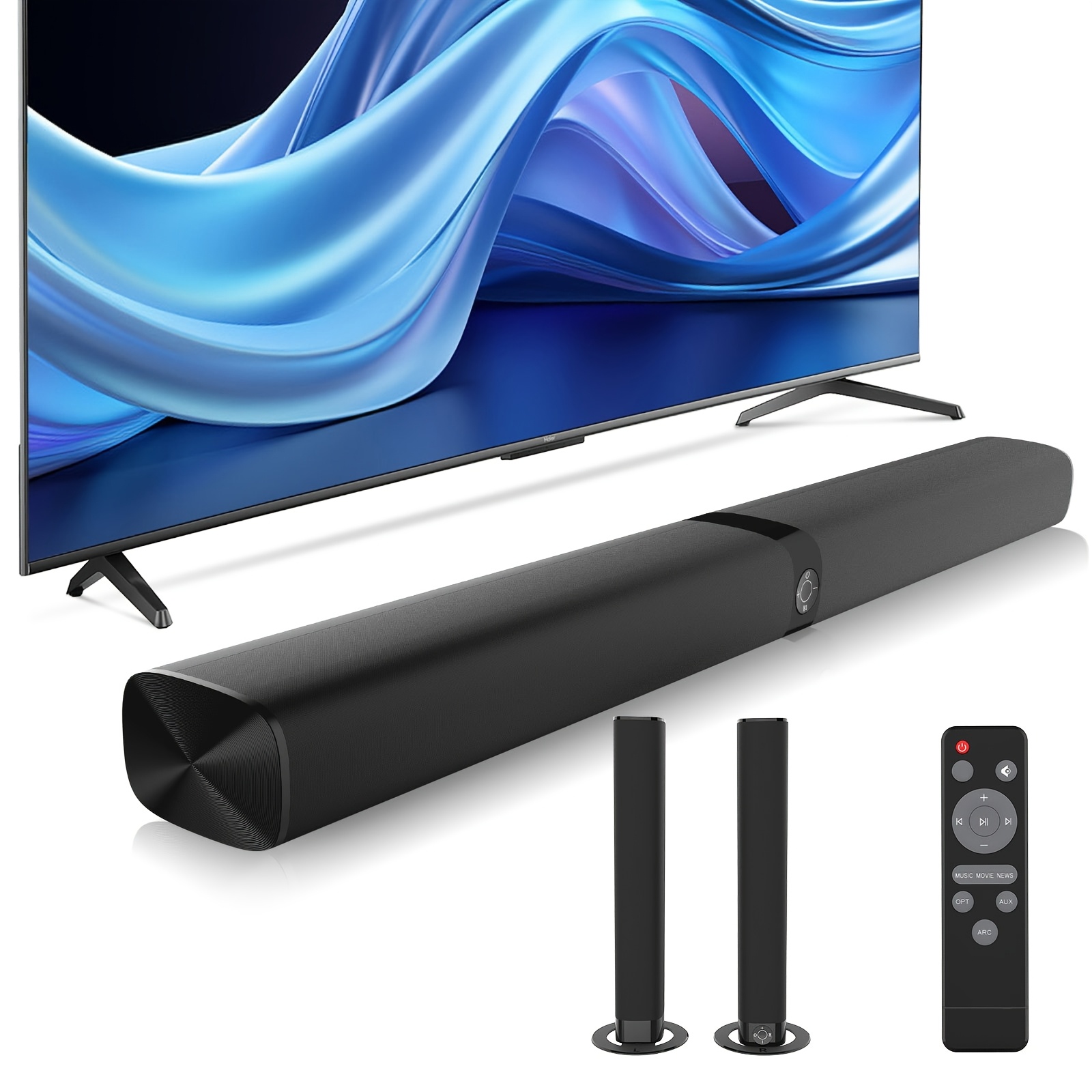 

50w 32-inch For Tv, Wired & Wireless Speaker With Arc/optical/aux , Separable Design For