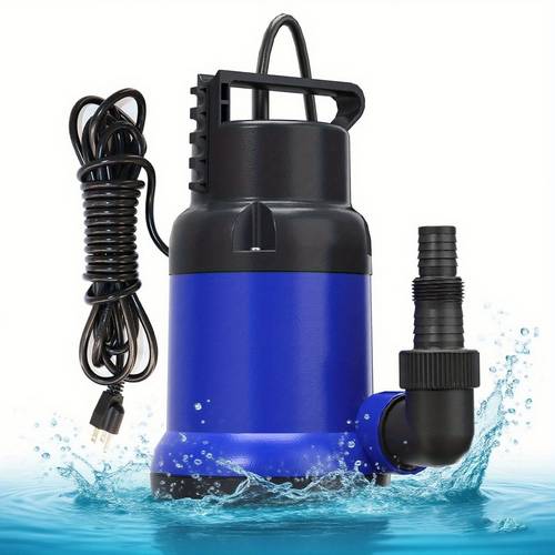 bomba sumergible 1 bomba de cisterna 4600gph bombas utilitarias portátiles para piscina, jacuzzi, lluvia, inundación de , sótanos con adaptadores