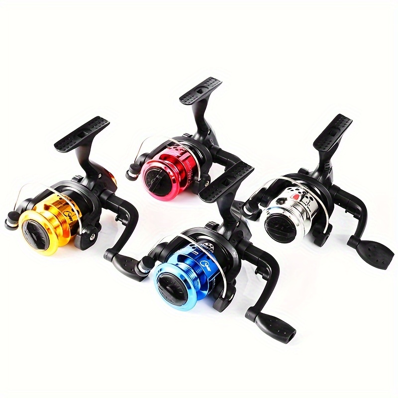

1pc Mini Fishing Reel With Line (about 50m), Electroplated Spinning Reel, Outdoor Fishing Tackle
