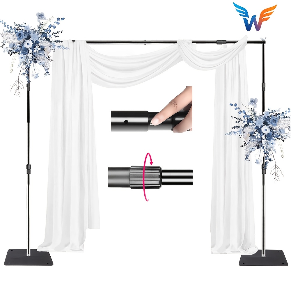 Image of Heavy Duty Background Backdrop Stand 2.4x3m Photo Background Support Studio Light Tripod Picture Canvas Kit