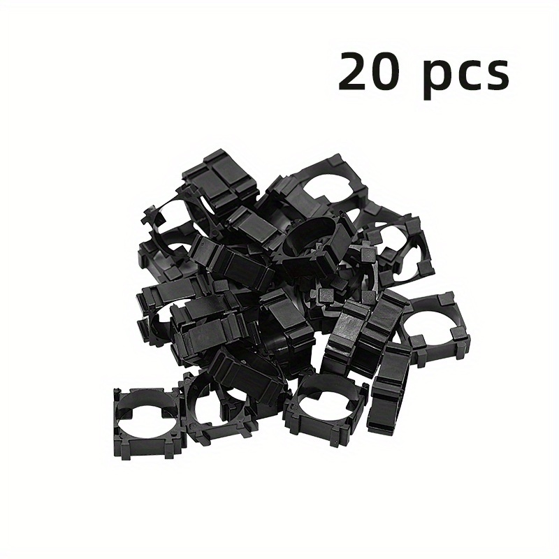TEMU [20 Pack] 18650 Lithium Battery Holder Single Cell Battery Case Fixed Seat High Temperature Flame Retardant Abs Material Strong Design Suitable
