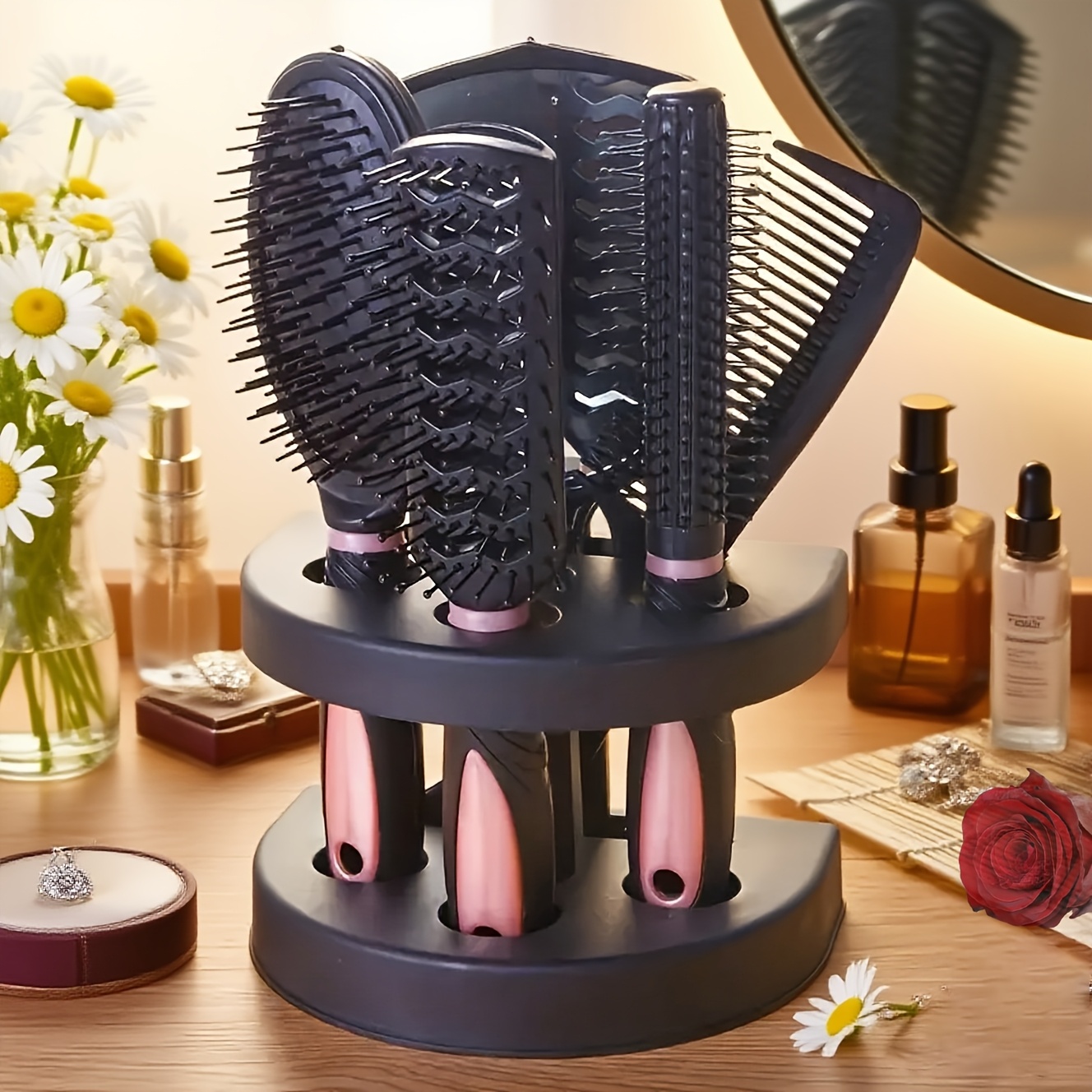 8er Set Haarbürsten & Kämme – Weiche Borsten, Glatte Frisur | Make-up & Haar-Pflege Tool