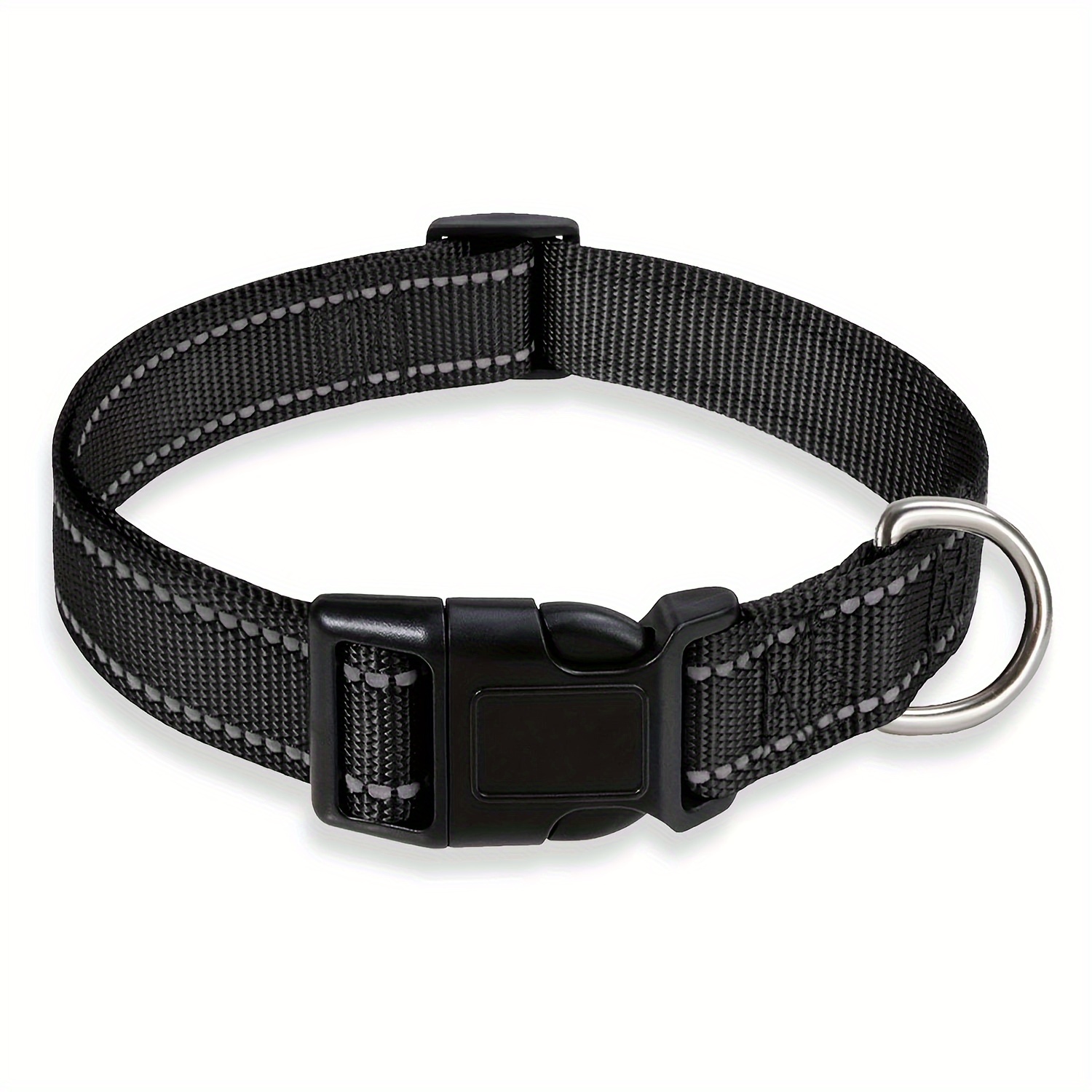 TEMU [custom] Embroidered Dog Collar Suitable For Small Medium And Large Dogs Adjustable Collar Size Custom Phone Name Loss Prevention
