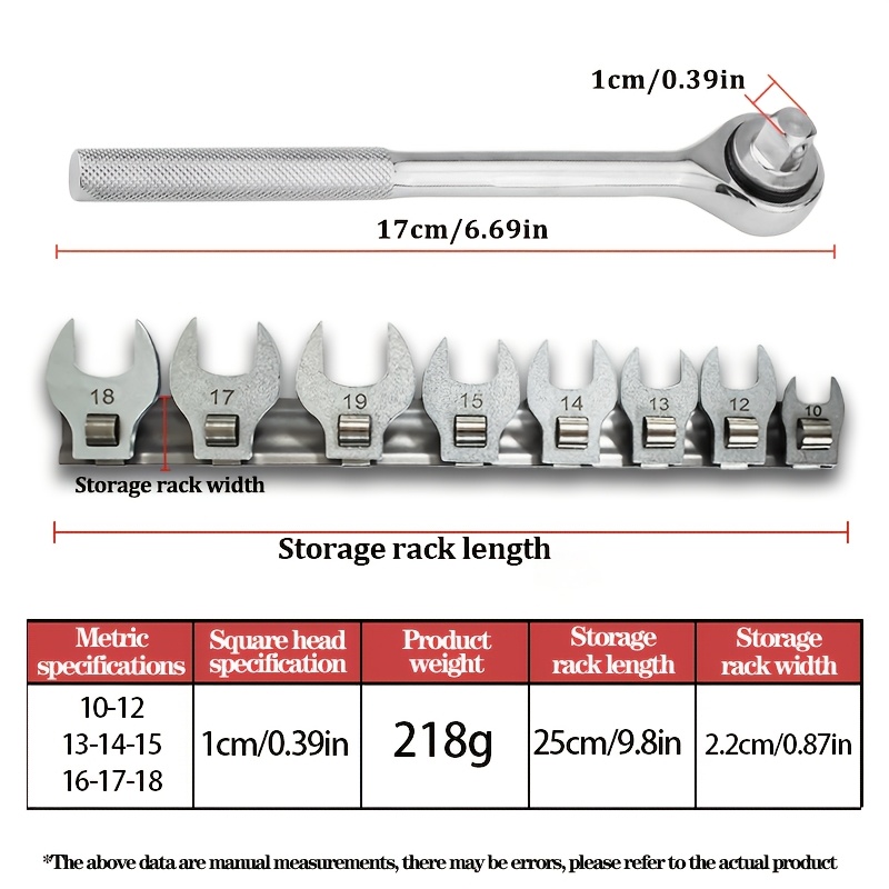TEMU Ratchet Wrench Plus Interchangeable Open-end Wrench, A Multifunctional Ratchet Wrench With An 8pcs Adjustable Wrench Set, Metal Hand Tool Kit,