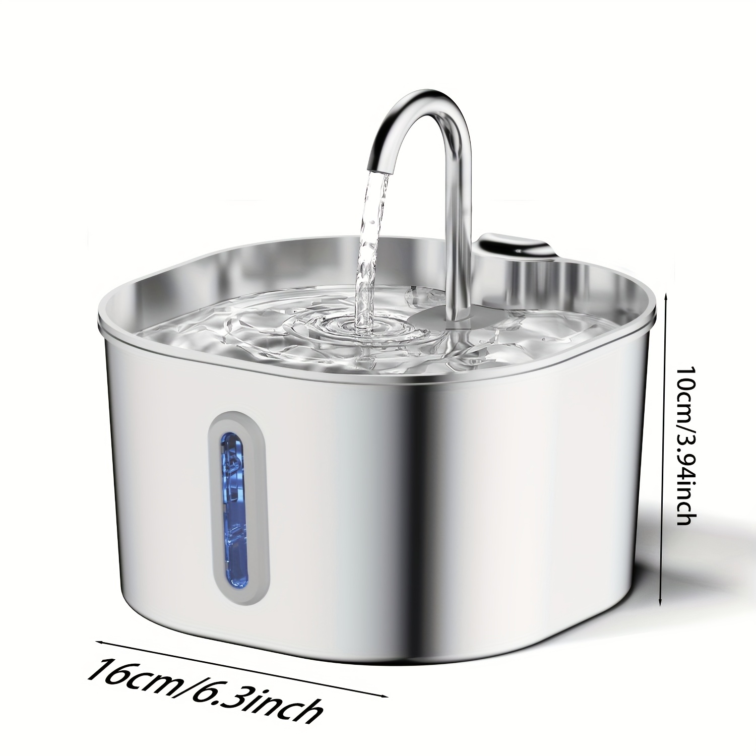 cat   water fountain stainless steel pet water fountain indoor metal     drinking bowl faucet bottle water feeder 2 2l 74oz operation water dispenser   pump with filter