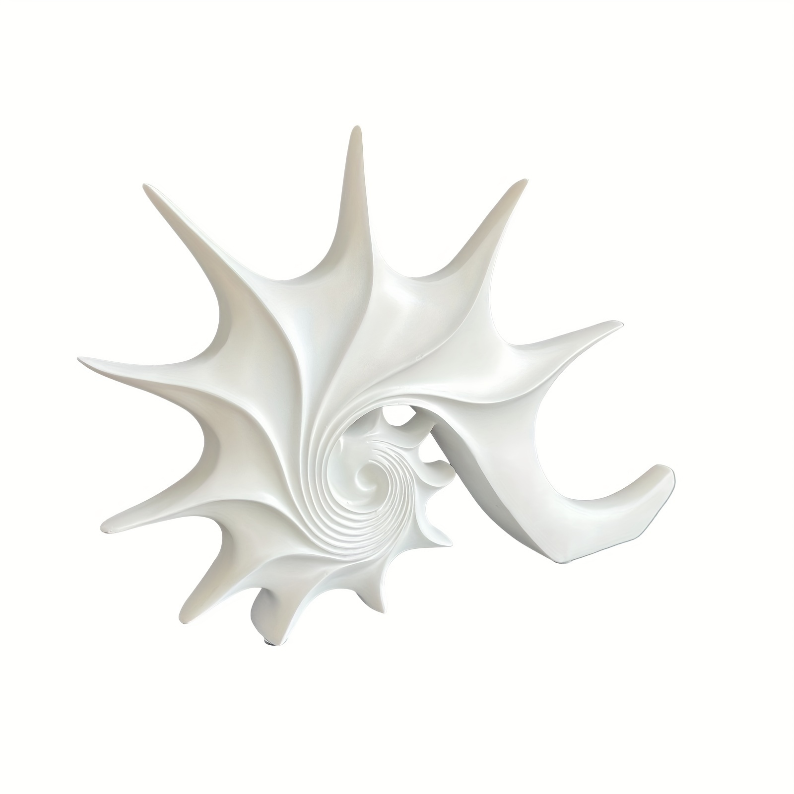 1pc Resin Conch Sculpture Ornament Desktop Decoration Art Mediterranean Style Statue Creative Resin Craft For Study Bedroom Living Room