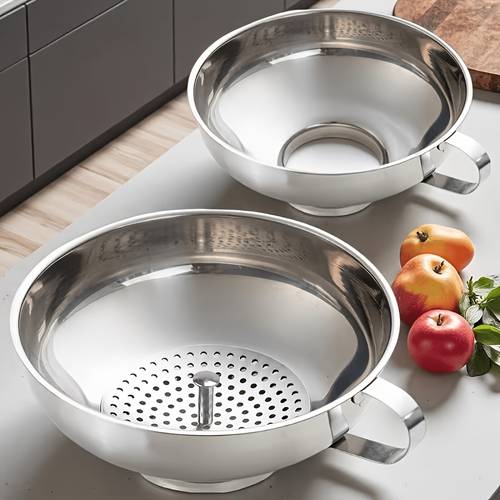 item picture set of 3 canning funnel of filling with strainer stainless steel material wide mouth funnel for filling mason jars food grade kit for large food jars oil kitchen use