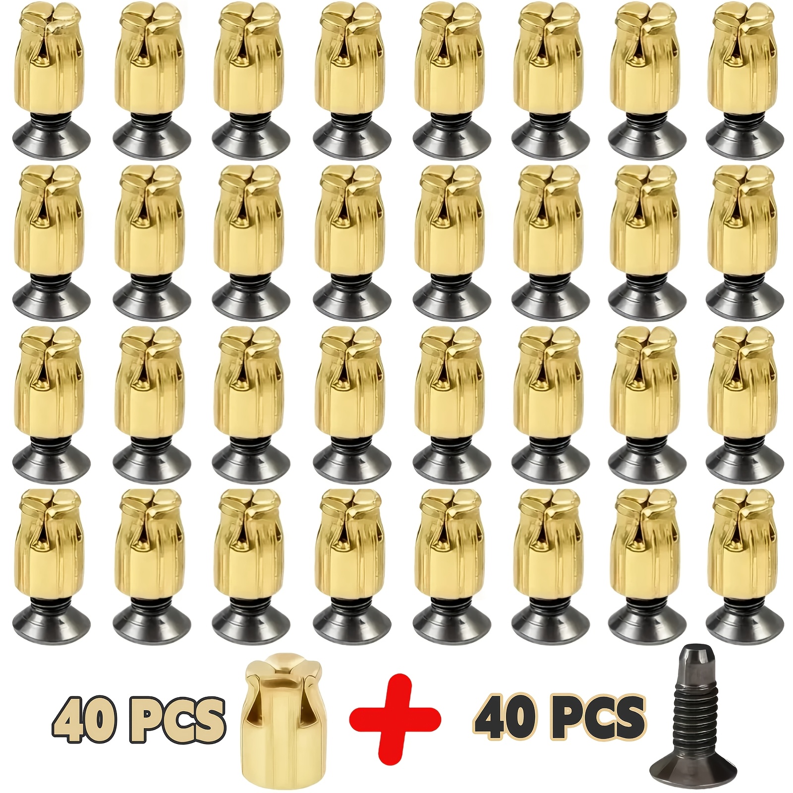 TEMU 240/160/80pcs Hinge Nut Embedded Repair Parts, Metal Expansion Plugs, Multi-functional Nut Inserts, In 0.33*0.22 Inch And 0.41*0.29 Inch Sizes,