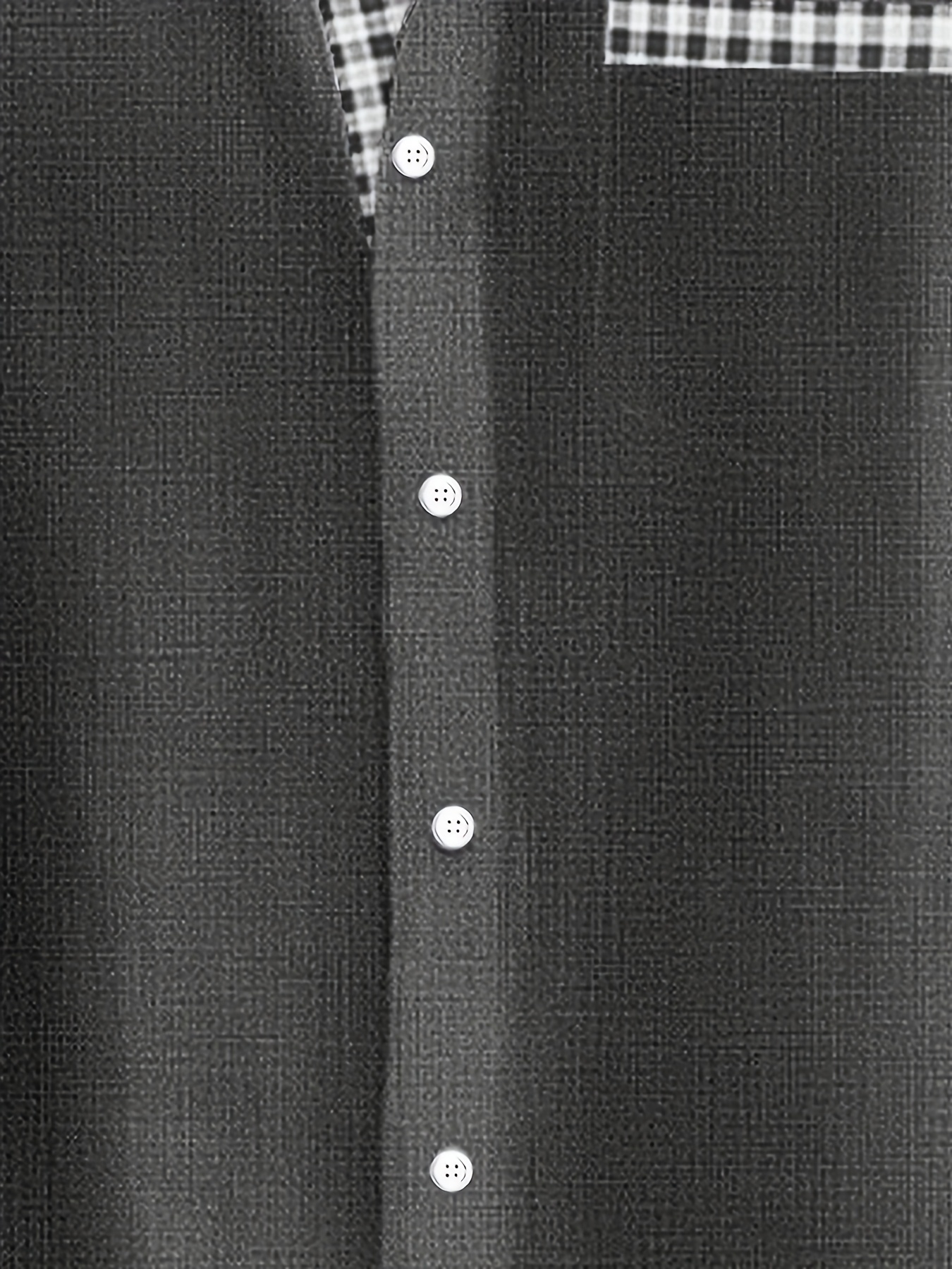 Men's Casual Short Sleeve Shirt with Plaid Print & Tropical Palm Tree Graphic - Breathable Button-Up Shirt with Pockets, Machine Washable Summer Shirt for Beach & Casual Outings, PLUS SIZE