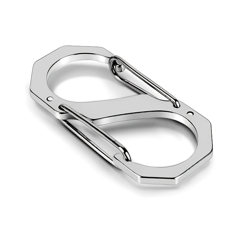 5pcs Per Pack Of 304 Stainless Steel Outdoor Snap Hooks, Multifunctional Hooks For Camping, 8-shaped Quick Release Hooks