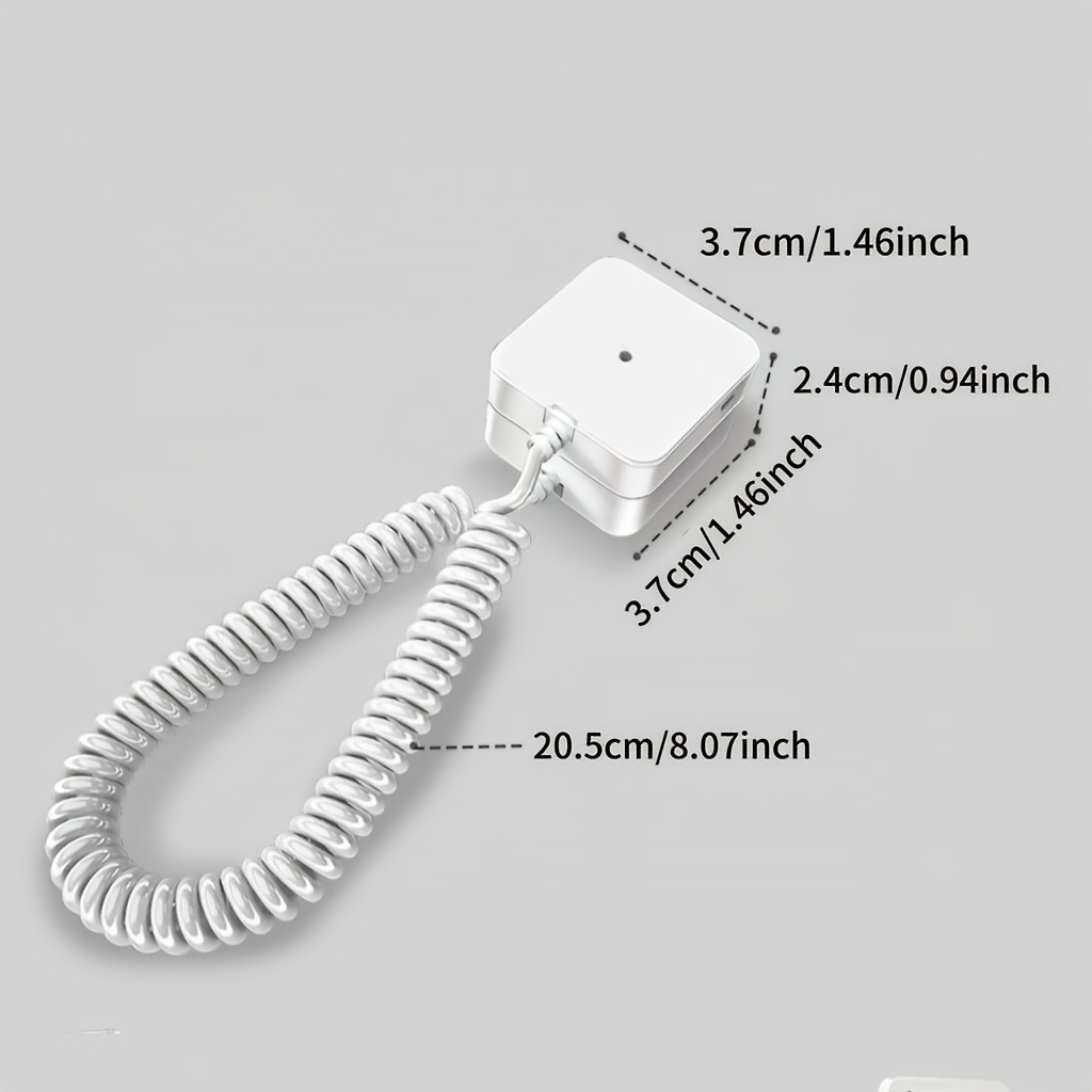 TEMU 1pc Anti-lost Remote Control Holder With Coiled Spring Cord, Wall Mount Self Adhesive Tv Controller Anti-drop Lanyard Organizer For Home Bedroom