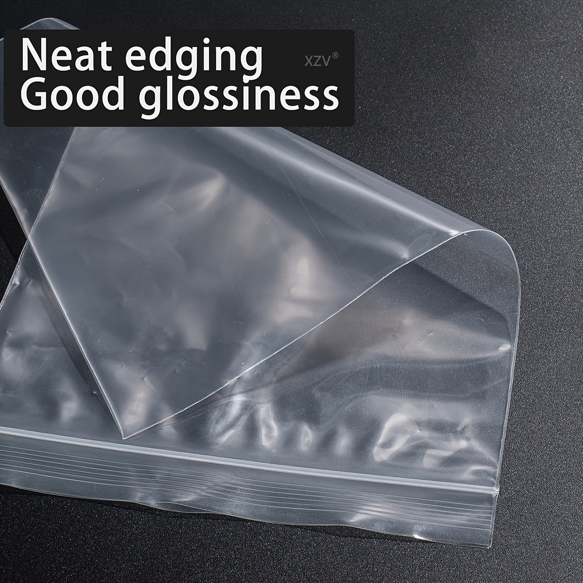 100 Transparent Self-Sealing Plastic Bags with Tight-Locked Edges