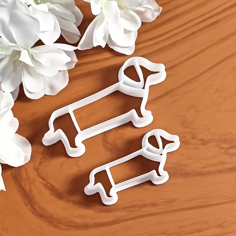 2pcs Cute Dachshund Clay Cutters | Theme | Style | Easter Theme | Bohemian Style | Precision Craft Molds, Perfect For Earrings, Beads, And Bracelets