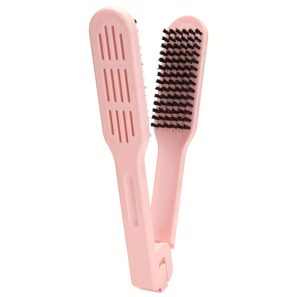 TEMU Peigne en Plastique Nouveau Peigne de Coiffure Antistatique Transparente Pince à Lissage et Style de V