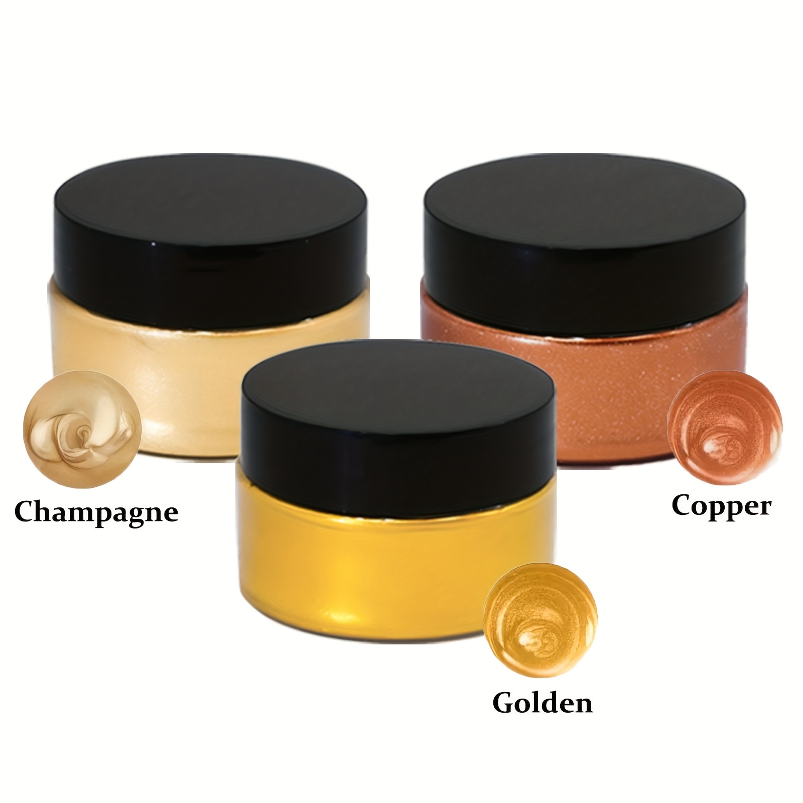3pcs Metallic Chalk Paste Golden/Silvery Metal Crafts Paint for Printing Stencil, DIY Crafting, Canvas, Wood, Fabrics, Ceramics, Stone Home Decor 50g/1.76oz Chalk Paste Ink