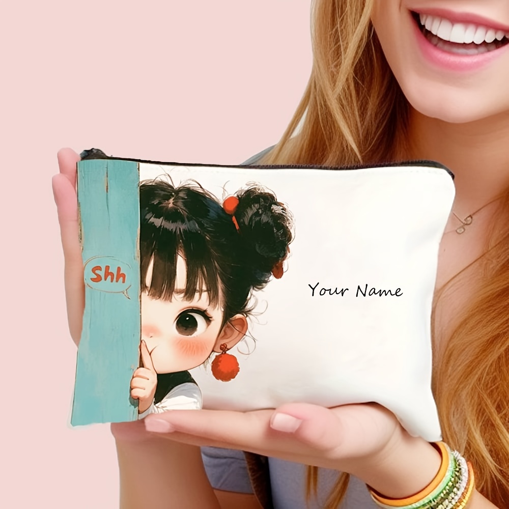 TEMU Borsa Trucco Personalizzabile con Stampa Vintage di , Borsa Cosmetici, Clutch, Borsa per Toilette, Astuccio, Borsa Regalo �� Regalo per , Figlia,