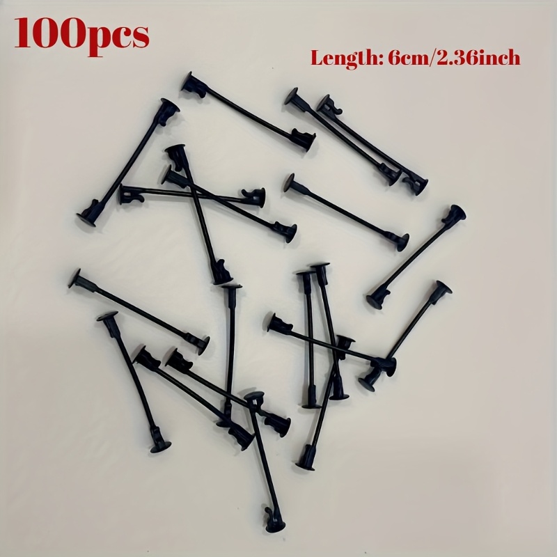 E-shop Ein Set aus 100 schwarzen Kunststoffhaken für Weinrebenzweige, ideal zum Stützen von Kiwi, Trauben, Gemüse und Blumen. Diese Clips sind zum