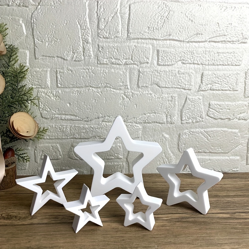 

Silicone Resin Casting Molds Set - Star Shaped Hollow Casting Molds For Concrete, Resin, Plaster - Home Decor Diy Molds, Durable Flexible Silicone Material - Multiple Sizes