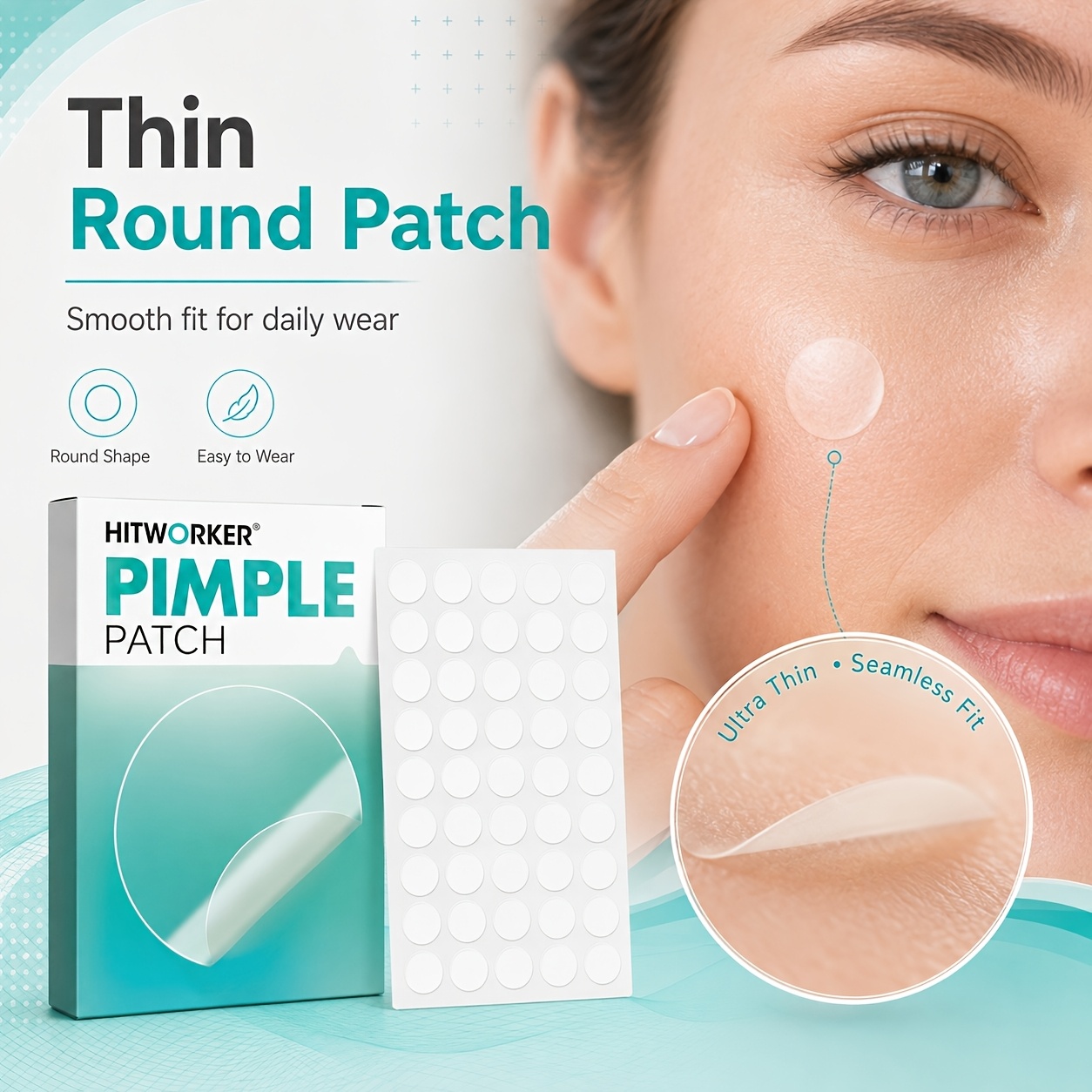 400pcs High-Quality Hydrocolloid Invisible Patches for Blemishes
