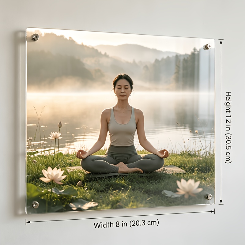 TEMU Acrylic Uv- Decorative Photo Prints, Available In Multiple Sizes With Various Themed Designs. High-definition Uv Etching Process Ensures Sharp