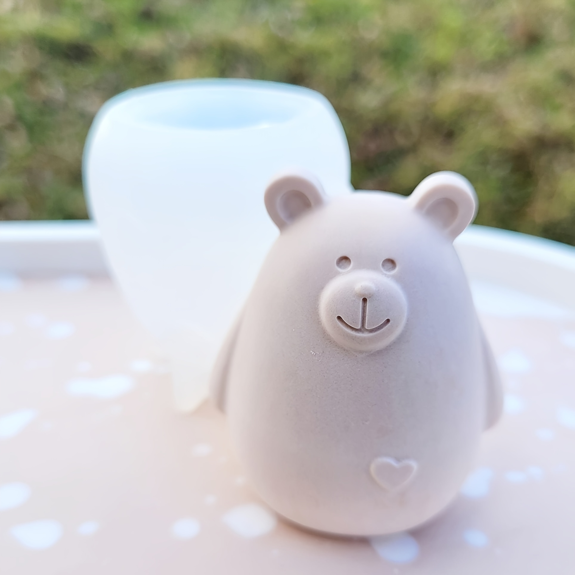 

1pc Silicone Bear Resin Mold Detail, Irregular Shaped Casting Mold For Diy Plaster Decor, Cup Coaster Ornament, Home Decor Accessory