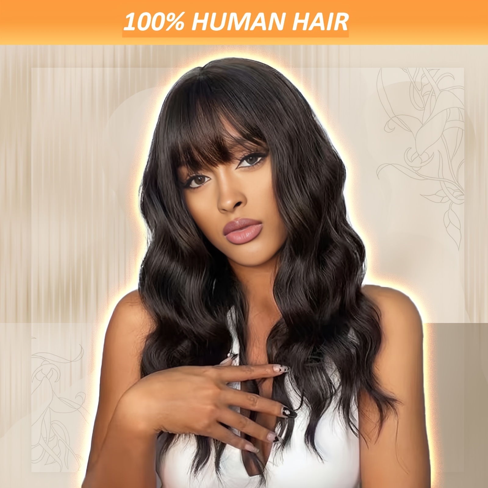 200 density glueless body wave curly wave human hair wigs - Temu display picture 3