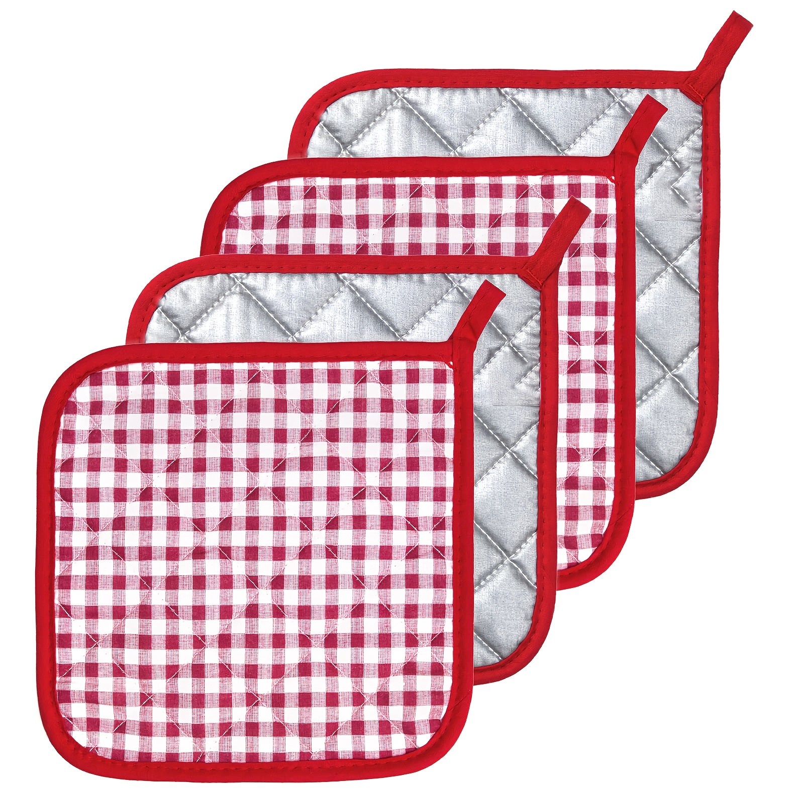 Image of 4pcs Heat-resistant Hanging Trivet Pads - (compatible With Pots, Pans,) - Kitchen Burn For Hot Dishes - Suitable For Stovetop, Grill