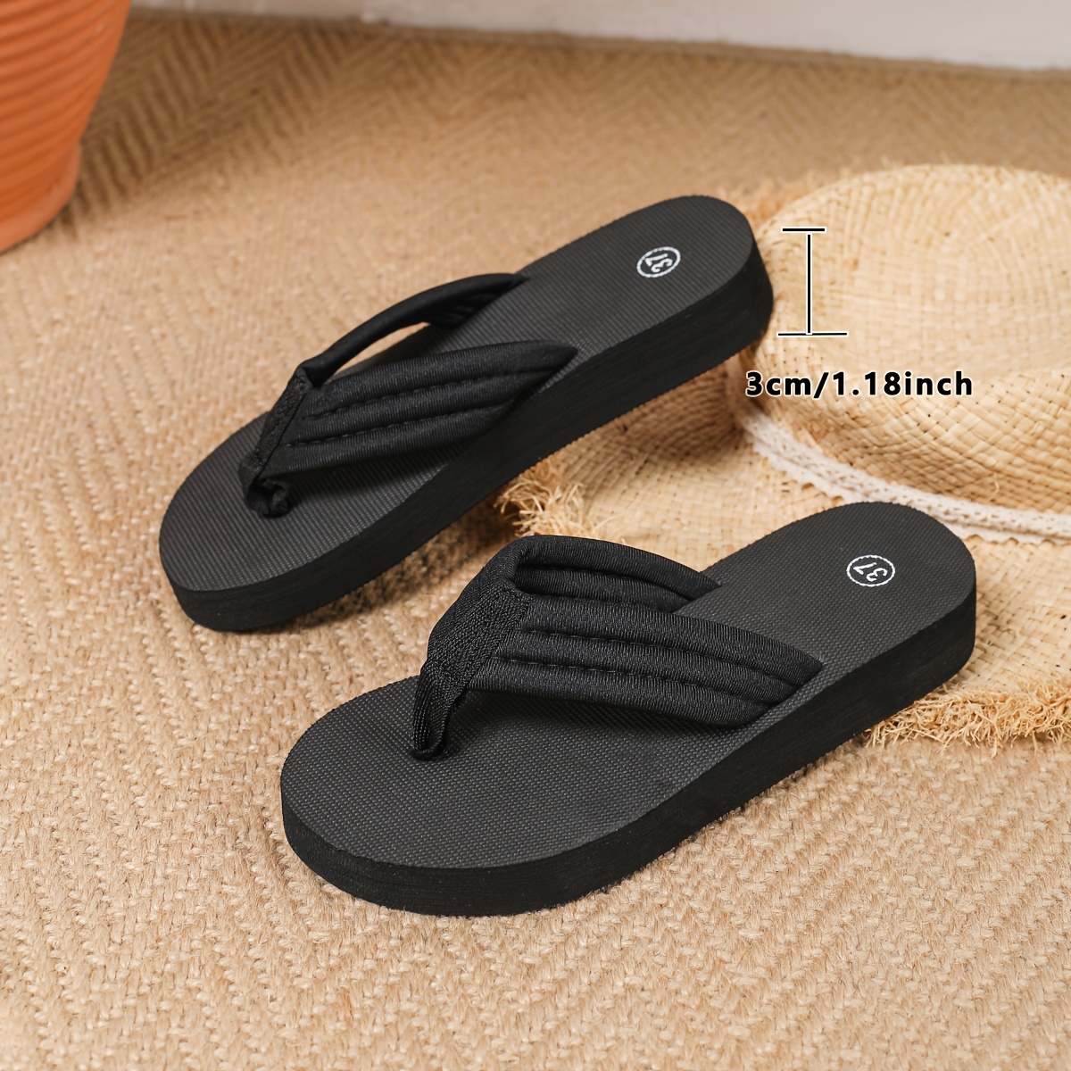TEMU Pantuflas ligeras de espiga para mujer de /verano, adecuadas para vacaciones en , moda casual y uso al , pantuflas de punta , calzado de mujer