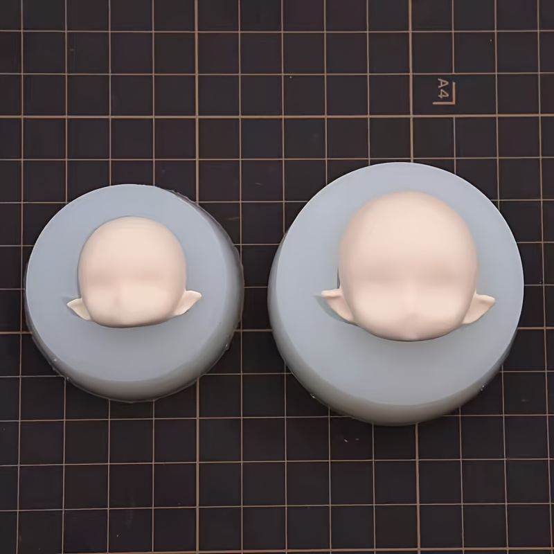 TEMU 2-delige set siliconen elfenoor gezichtsvorm, DIY universele proportionele siliconen gezichtsvorm voor harsklei en poppen maken