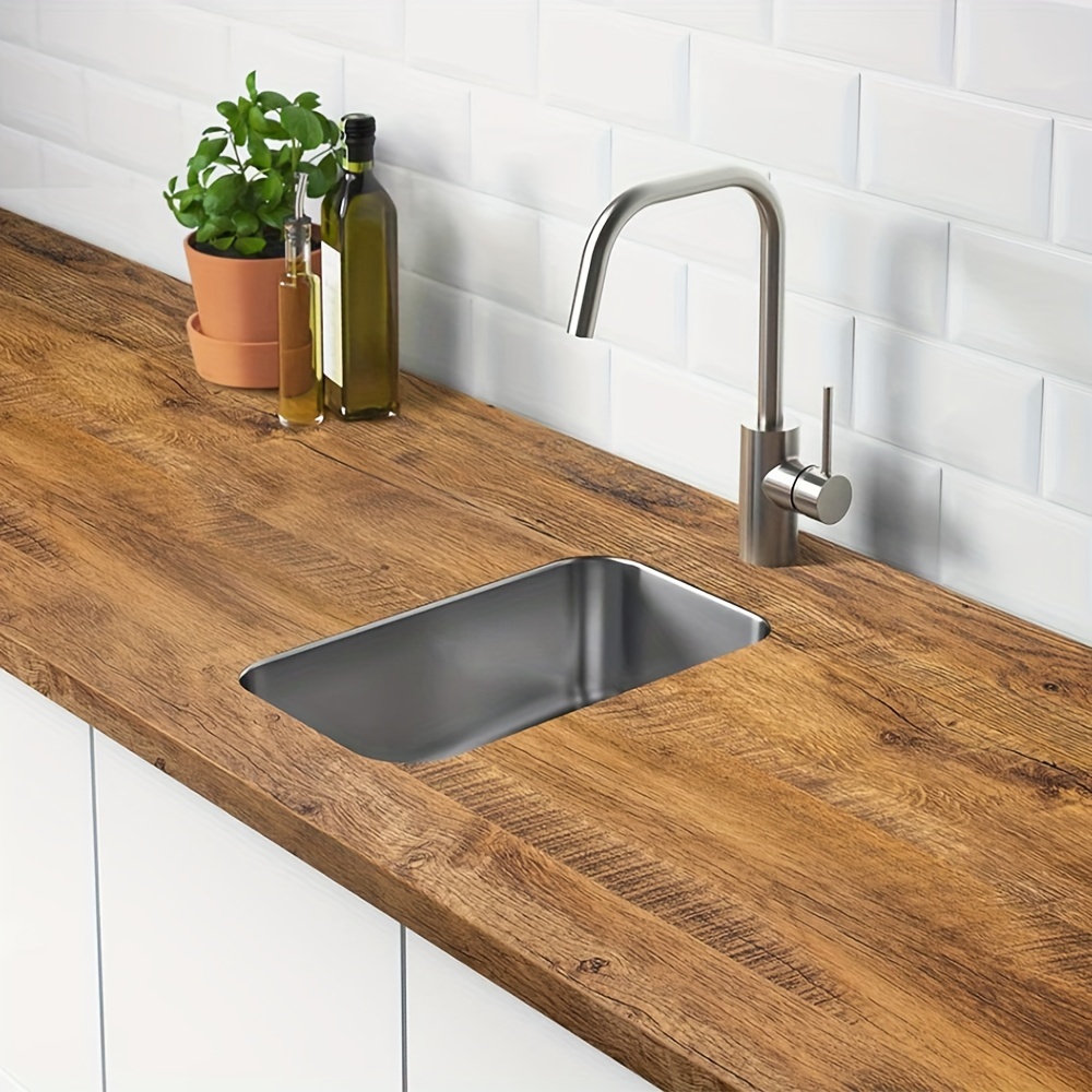 Self-adhesive Wood Grain Vinyl Wallpaper - Waterproof, Easy To Apply And Remove, Suitable For Kitchen Countertops And Furniture Renovation, Brick And