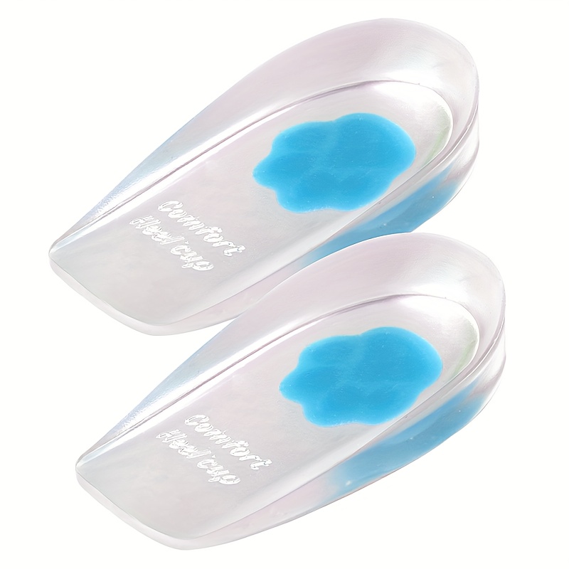 TEMU Coussinets de Talon en Gel, Cuvettes de Talon en , Absorbant les Chocs, Antidérapants, Amortissants, Adaptés à Divers Styles de Chaussures,