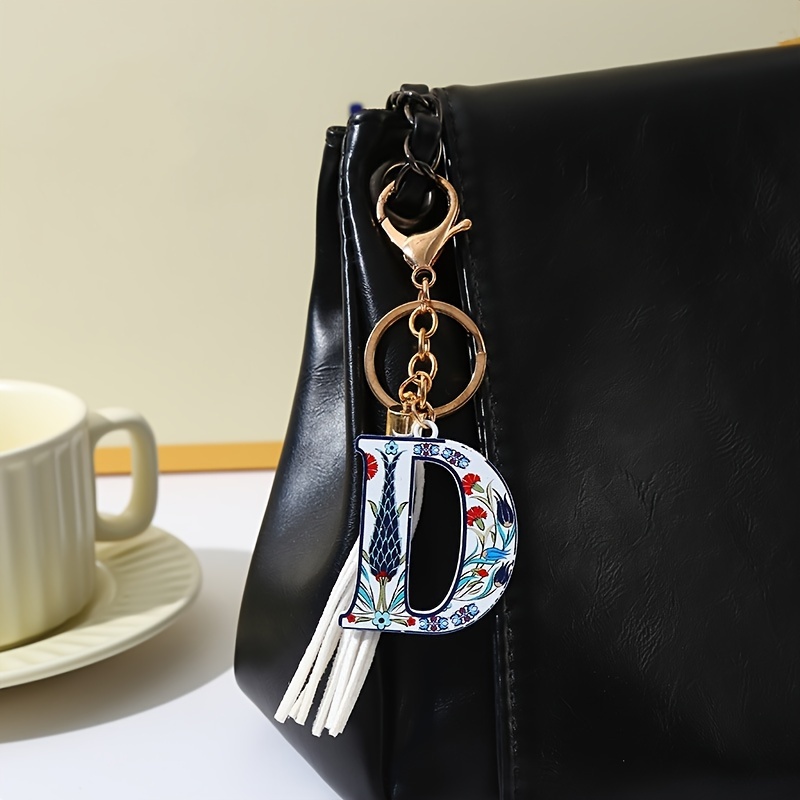 Women's A Z 26 Letter Keychain Tassel Design Resin - Germany