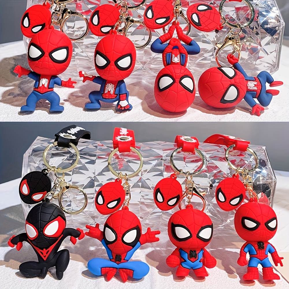 

1pc Spider-man Series Keychain Cute Superhero Doll Key Chain Ring Bag Backpack Charm Car Key Pendant Fans Boys Girls Gift